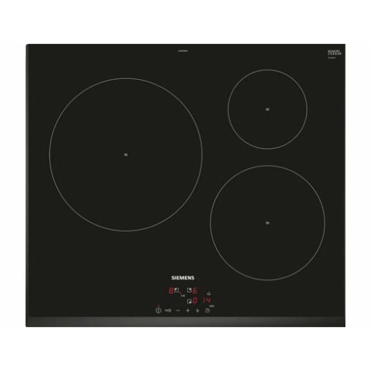 Table de cuisson induction 60cm 3 feux 4600w noir – eu651bjb1e – SIEMENS