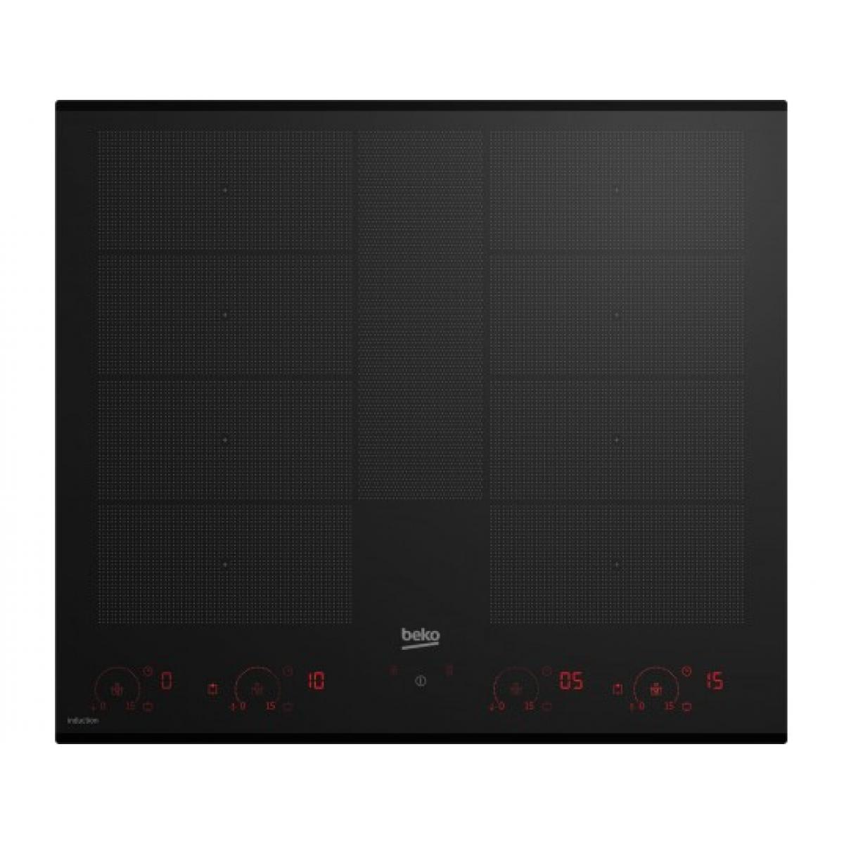 Table de cuisson induction 60cm 4 feux 7400w noir – HII68811NT – BEKO