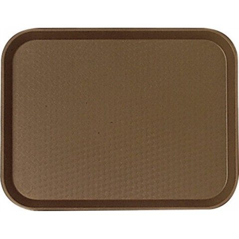 PLATEAU FAST FOOD PP BRUN 46X36CM /12