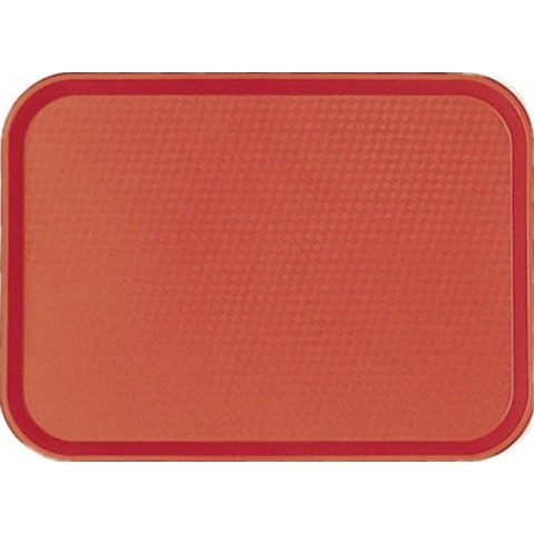 PLATEAU FAST FOOD PP ROUGE 46X36CM /12