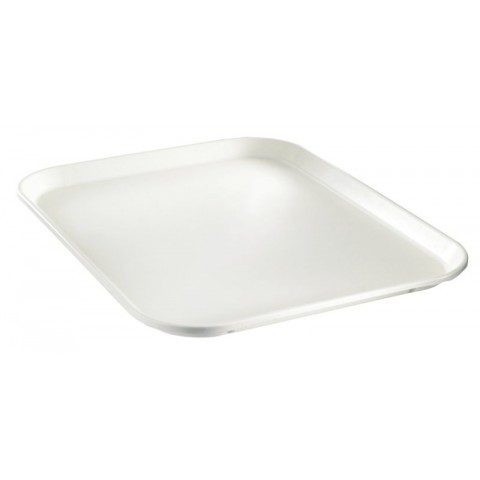 PLATEAU VERSA LITE BORD ELEVE BLANC PERLE 46X36CM /12