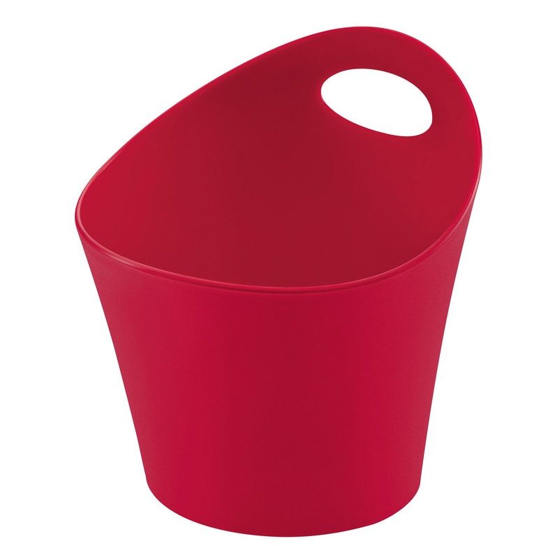 Pot range-couverts plastique rouge-rouge n°3 L.16 x H.17 cm