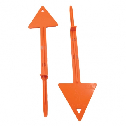 Lot 2 piquets de battue angle tir 30° orange