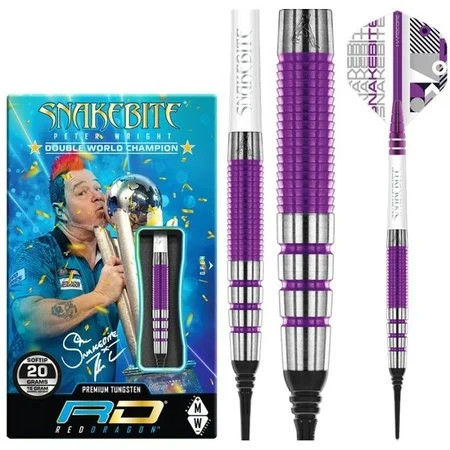 PETER WRIGHT SNAKEBITE PL15 MEDUSA 90% SOFT TIP – FLÉCHETTES POINTE PLASTIQUE