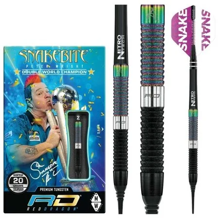 PETER WRIGHT SNAKEBITE WORLD CHAMPION DIAMOND EDITION SOFT TIP – FLÉCHETTES POINTE PLASTIQUE