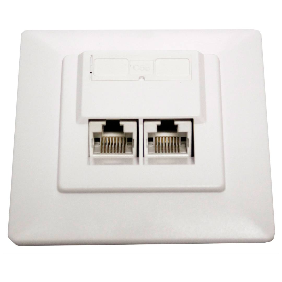 80×80 plaque murale RJ45 Cat.5e 2-UTP