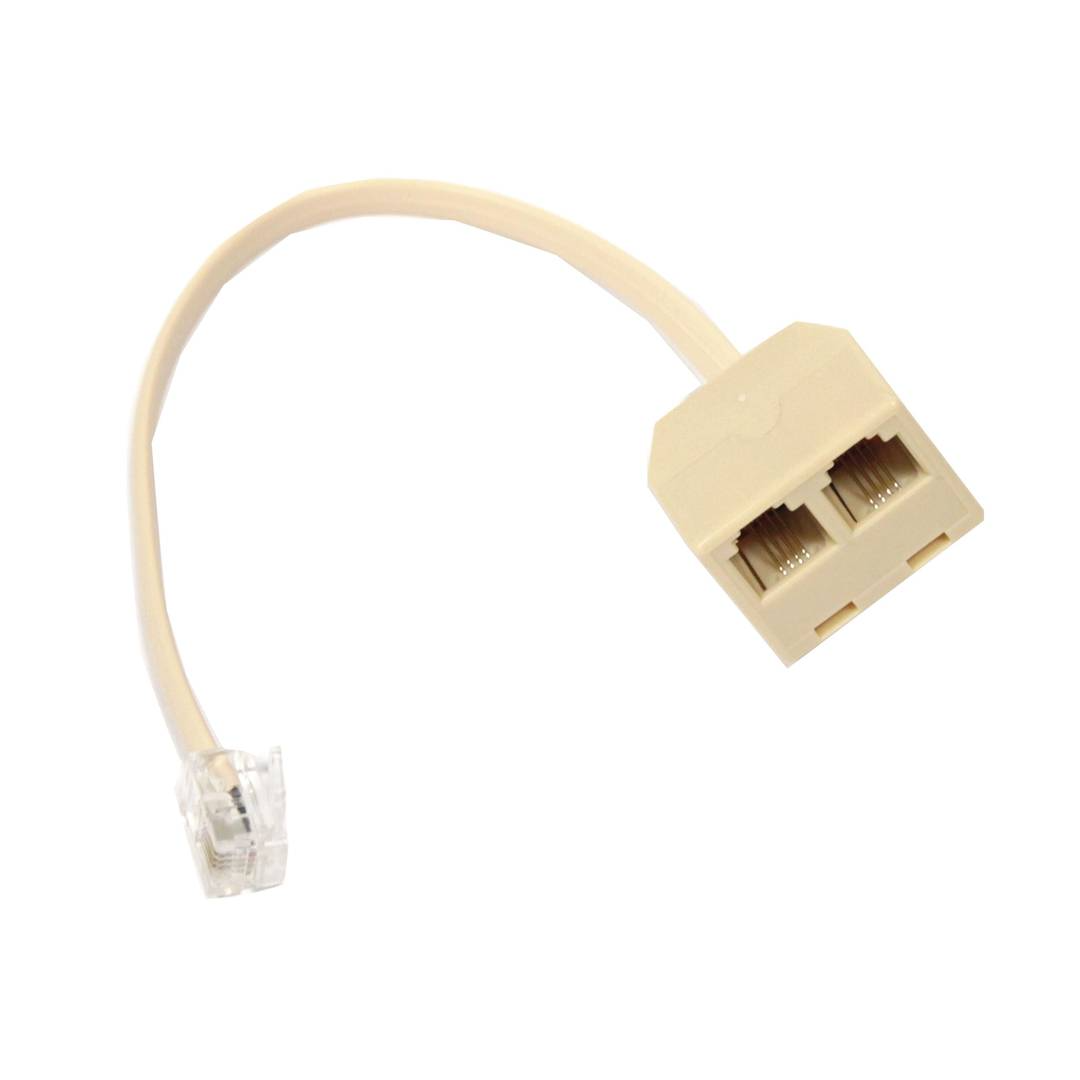 15cm de câble RJ11 doubleur (1 x RJ11-M > 2 x RJ11-H)