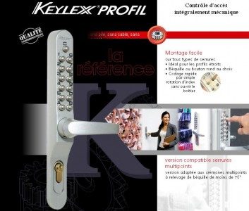 Contrôle d’accès Mécanique Keylex Profil Lokod