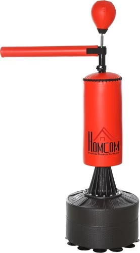 HOMCOM Sac De Frappe Boxe Autoportant Punching Ball Ier 3 En 1 Revêtement Synthétique Dim. 88L X 48L X 155 205H Cm