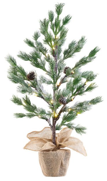 Sapin artificiel enneigé en pot 70 cm Britesta