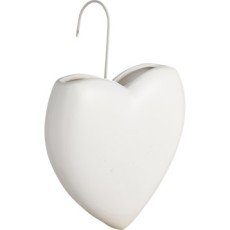 Saturateur forme coeur céramique blanc, 400 ml
