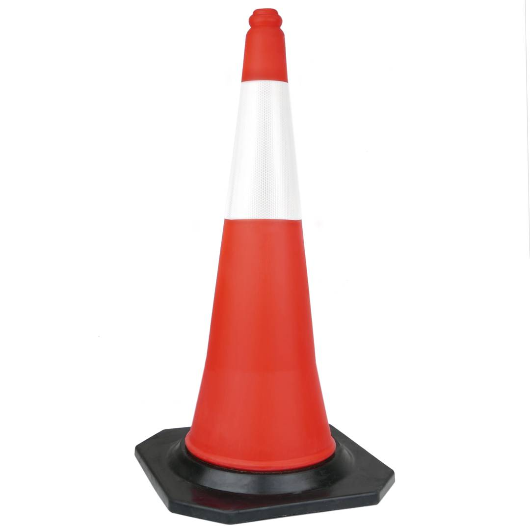 Cône de signalisation avec réflecteur de signalisation et balise 75 cm