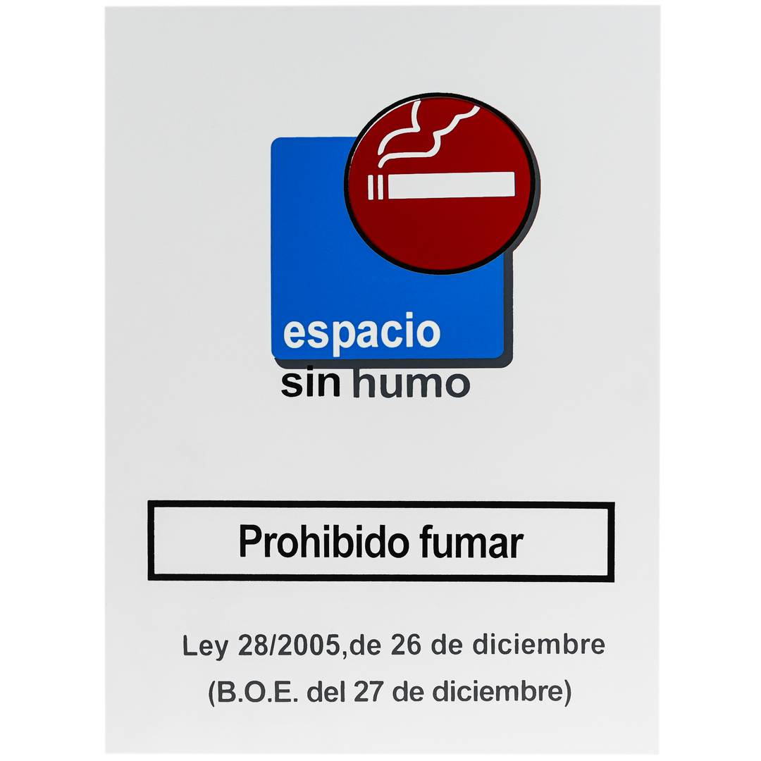 Affiche non fumeur 21 x 29 cm. Panneau informatif interdiction de fumer