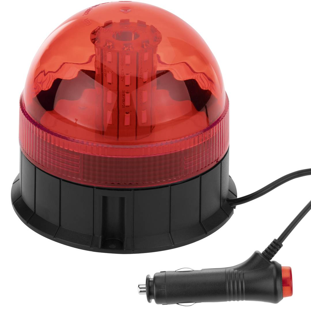 Lampe stroboscopique d’urgence rotative attachée magnétiquement multimode 10 V rouge