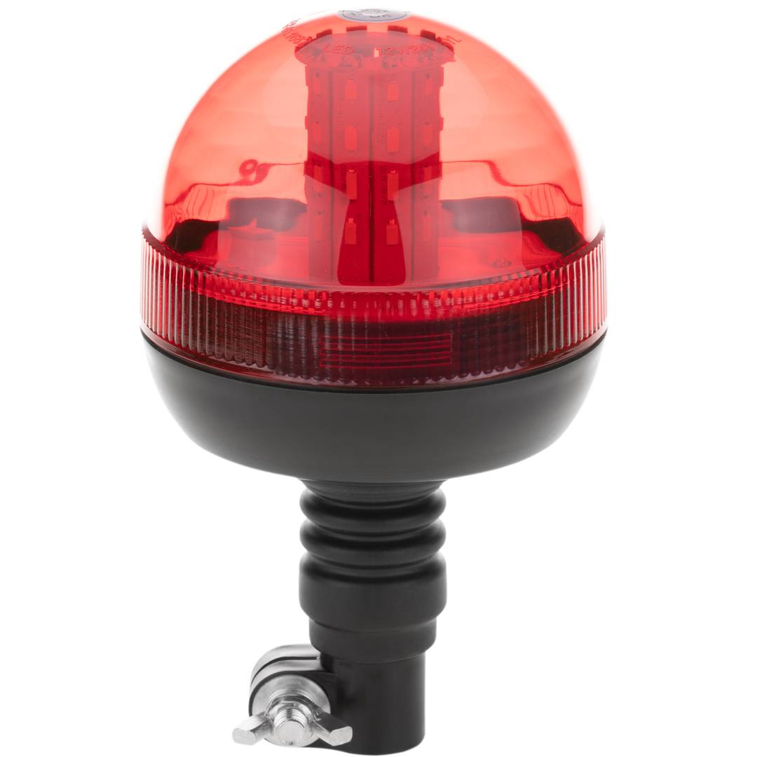 Lampe stroboscopique à LED rouge rotative d’urgence 12-24 Vdc avec support interchangeable