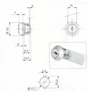 Serrure batteuse 165CHE