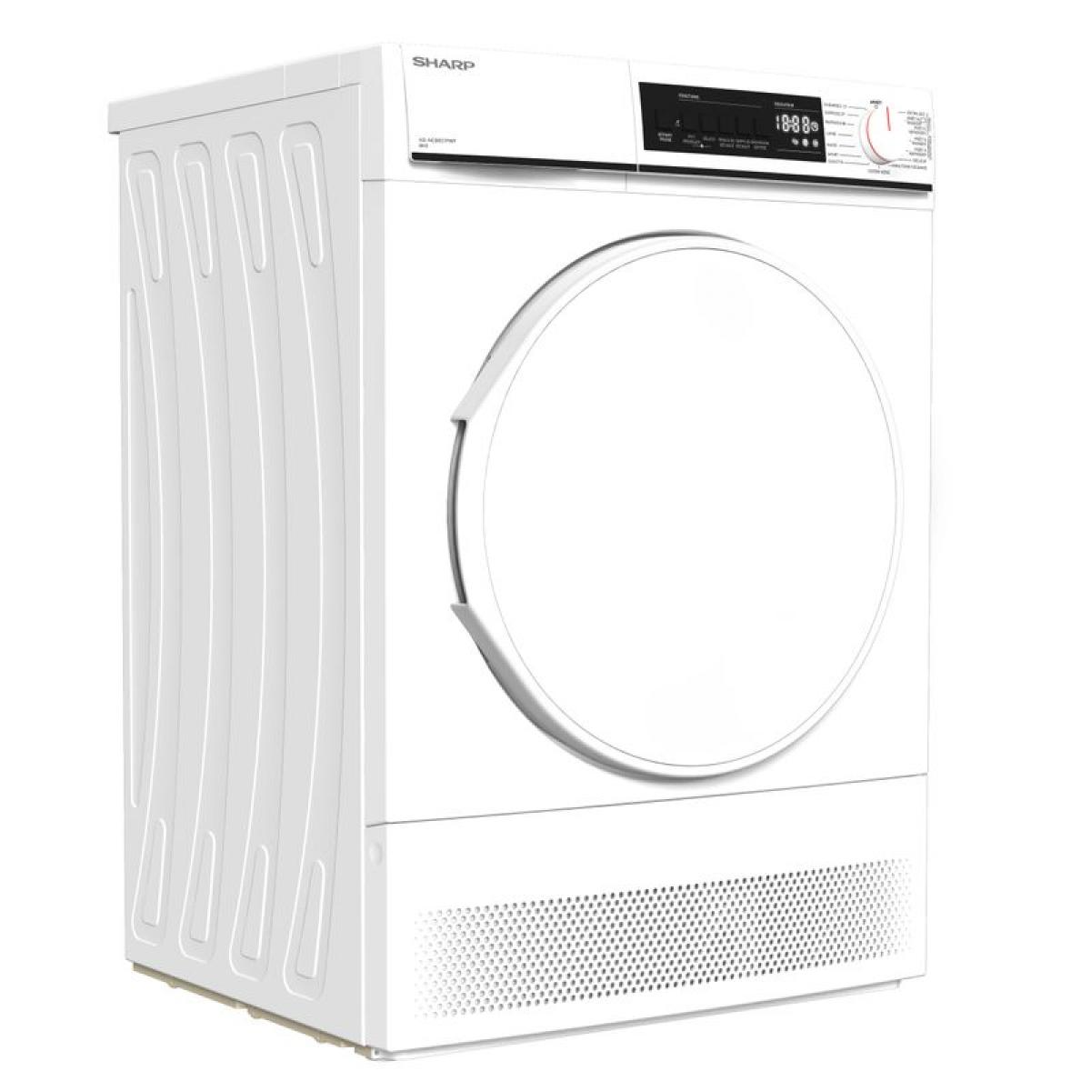 Sèche-linge à condensation 60cm 8kg b blanc – KDNCB8S7PW9 – SHARP