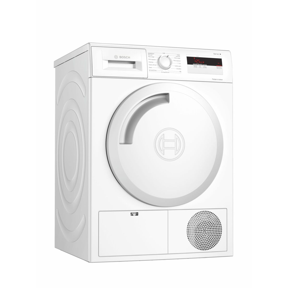 Sèche-linge pompe à chaleur avec condenseur 60cm 8kg a+ blanc – wth83003ff – BOSCH