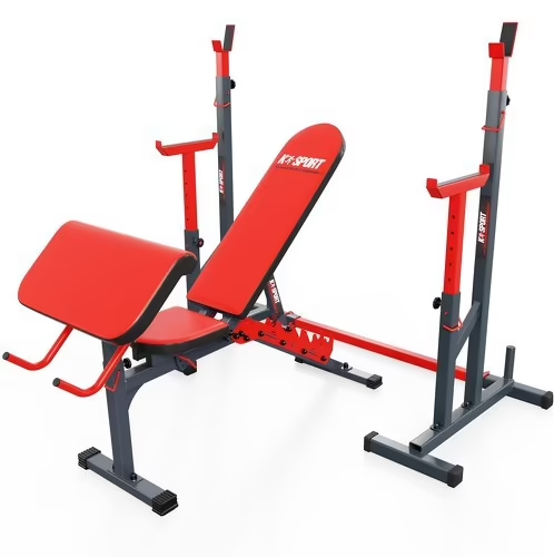 K-Sport GmbH Set de banc de musculation + support d’haltères I Squat Rack Set – KSSL102