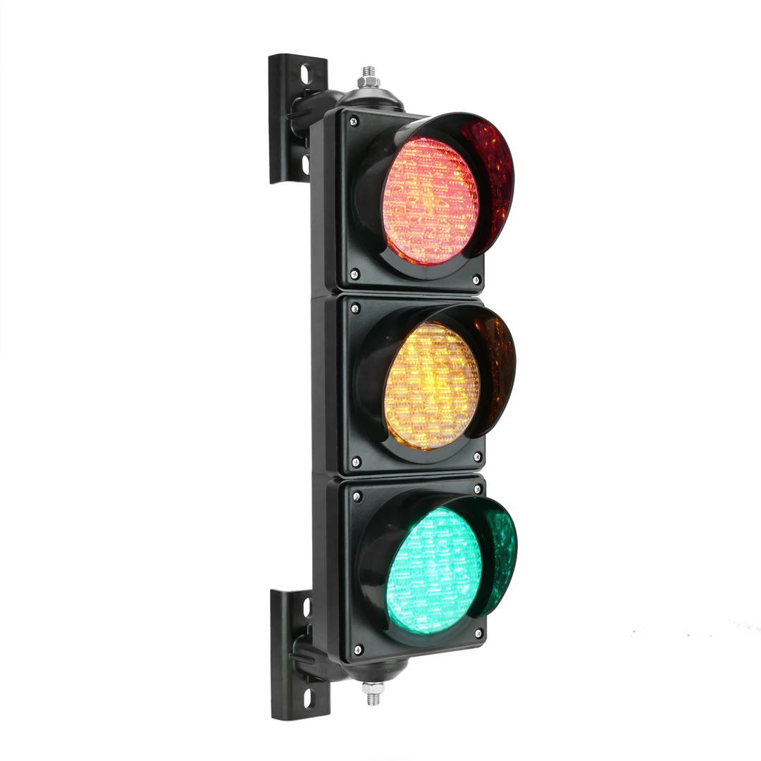 Feu de circulation pour intérieur et extérieur IP65 3 x 100mm 220V avec LEDs vert orangé et rouge