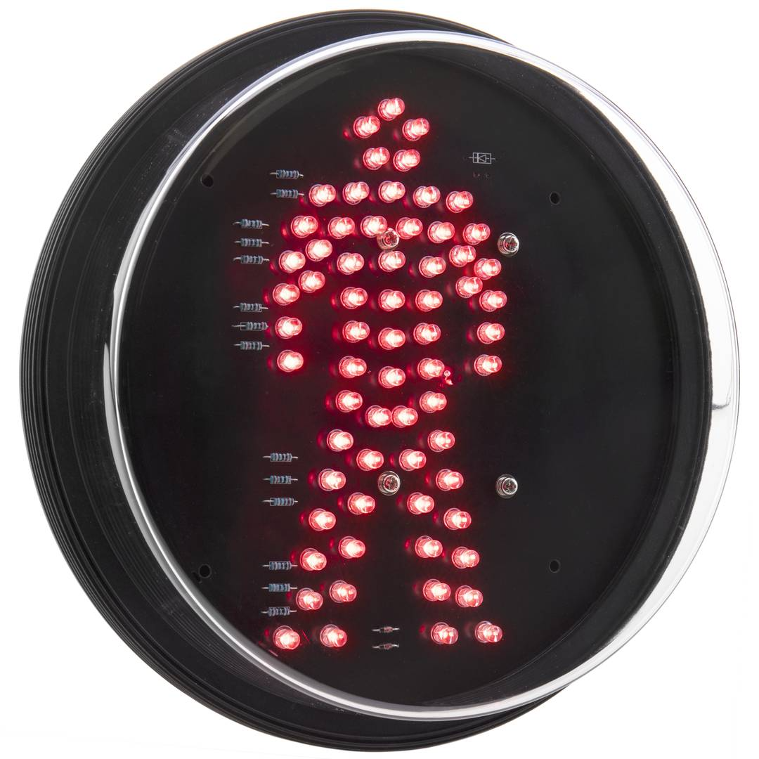 Feu à LED pour feu de signalisation IP65 200mm 12-24V piéton rouge