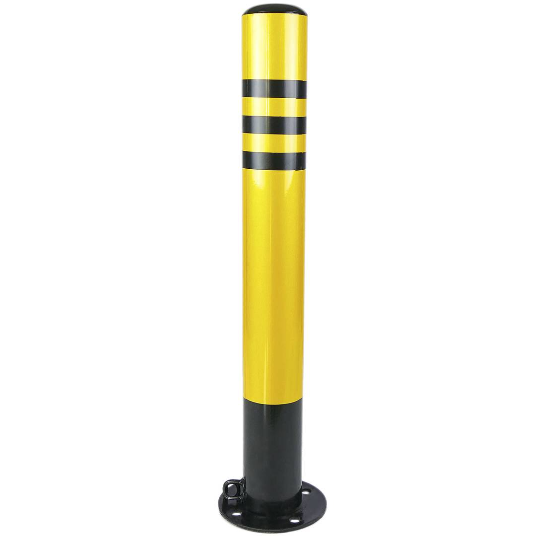 Bollard d’acier cloué avec base amovible 89x750mm