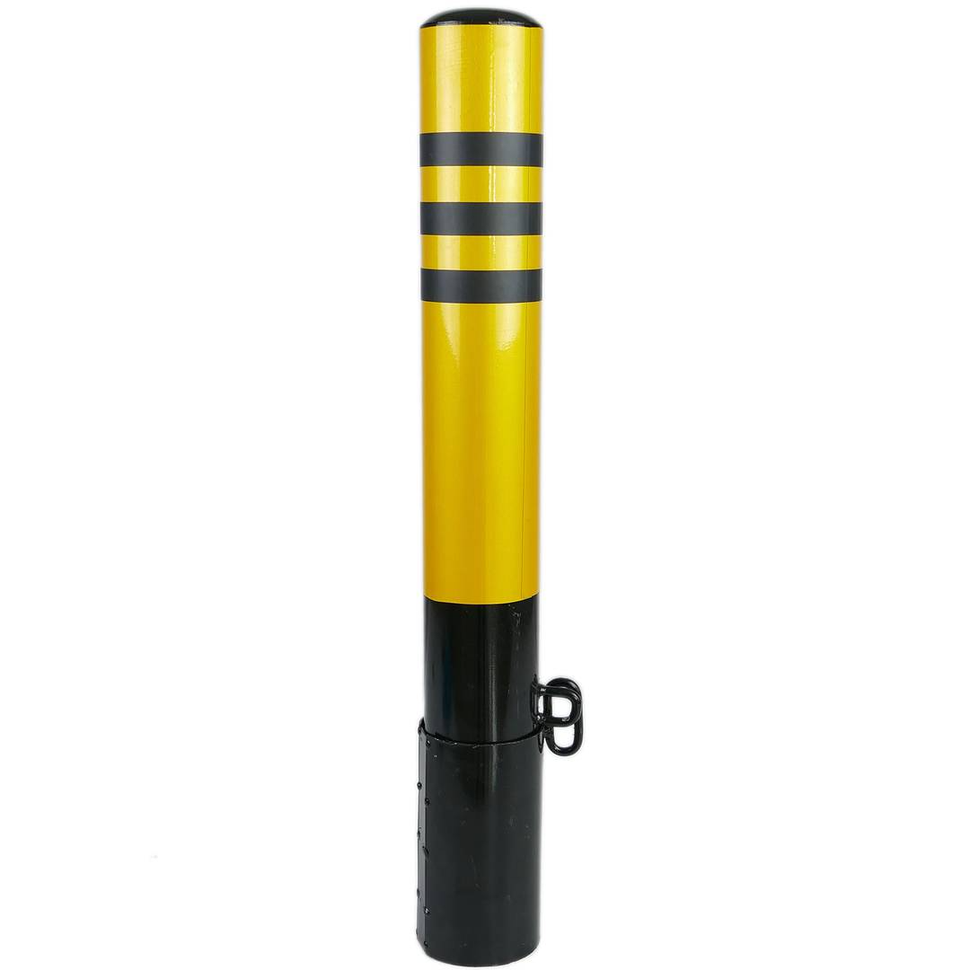 Bollard d’acier cloué avec base enterré 110x1000mm