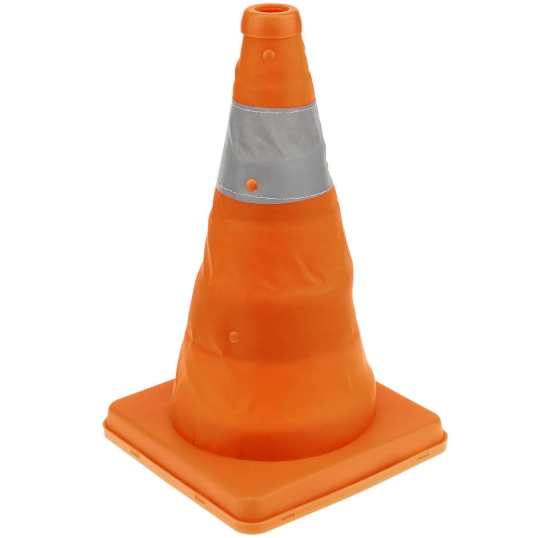 Cône de signalisation avec réflecteur et balise repliable de 32 cm