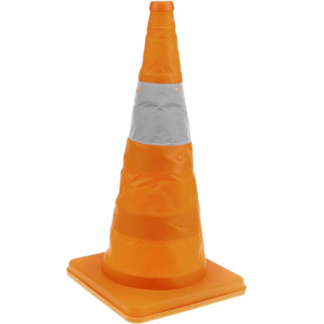Cône de signalisation avec réflecteur et balise repliable de 50 cm