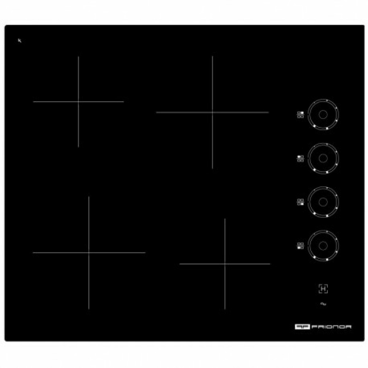 TABLE 4 ZONES VITROCÉRAMIQUE AVEC MANETTE NOIRE