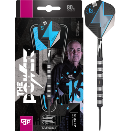 PHIL TAYLOR POWER SERIES BLACK SP 80% SP – FLÉCHETTES POINTE ACIER