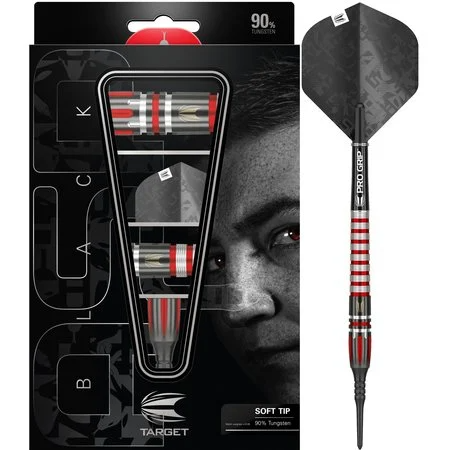 TARGET NATHAN ASPINALL BLACK 90% SOFT TIP – FLÉCHETTES POINTE PLASTIQUE