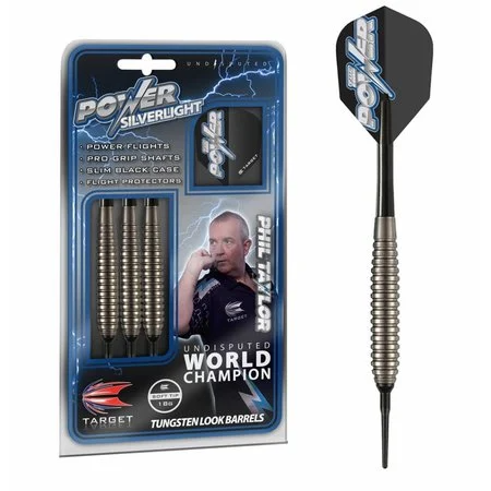 TARGET PHIL TAYLOR POWER SILVERLIGHT SOFT TIP – FLÉCHETTES POINTE PLASTIQUE