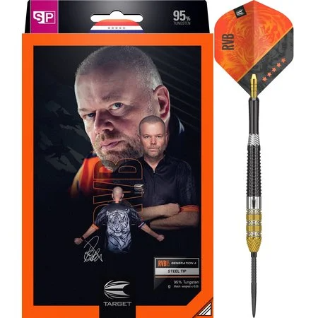 TARGET RAYMOND VAN BARNEVELD GEN 4 SWISS POINT 95% – FLÉCHETTES POINTE ACIER