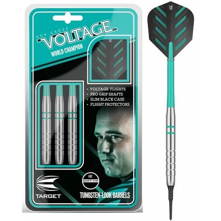 TARGET ROB CROSS SILVER VOLTAGE SOFT TIP – FLÉCHETTES POINTE PLASTIQUE