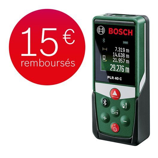 Télémètre connecté Laser BOSCH Plr 40 c 40 m