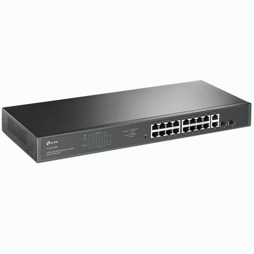 Commutateur Gigabit 18 ports TP-LINK TL-SG1218MP avec 16 ports PoE + 2 ports SFP