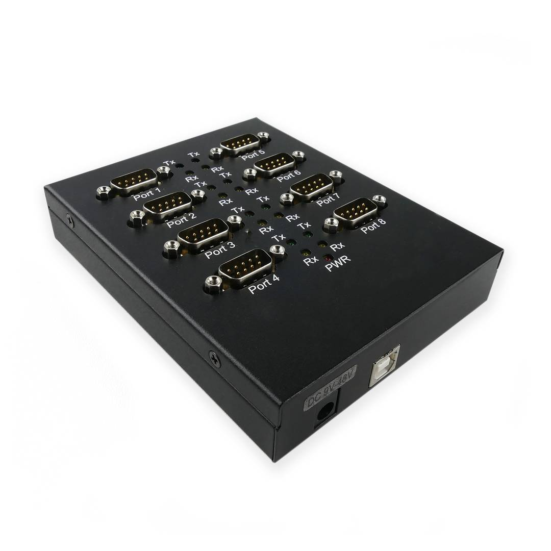 Adaptateur USB vers RS232 Titan 8 ports série et montage sur rail DIN