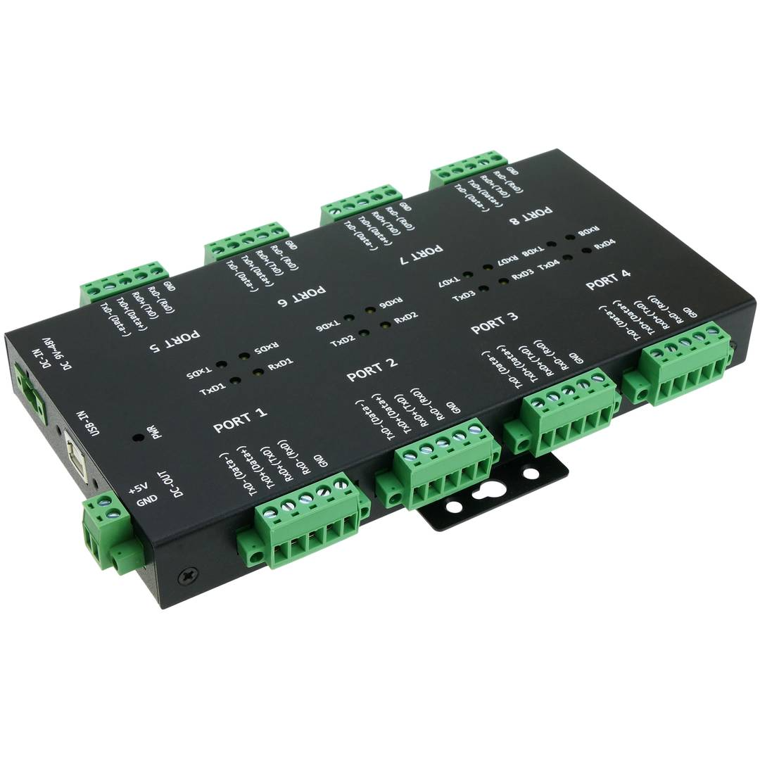 Adaptateur industrielle USB 2.0 à RS232 RS422 RS485 opto-isolé 8 ports