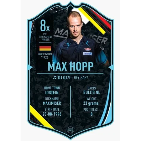 ULTIMATE DARTS CARD MAX HOPP