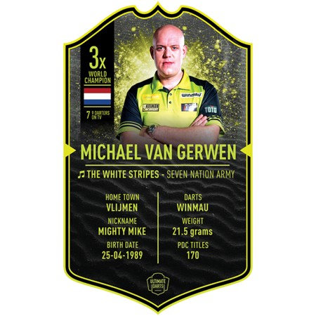 ULTIMATE DARTS CARD MICHAEL VAN GERWEN