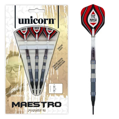 UNICORN SEIGO ASADA MAESTRO PHASE 3 95% SOFT TIP – FLÉCHETTES POINTE PLASTIQUE