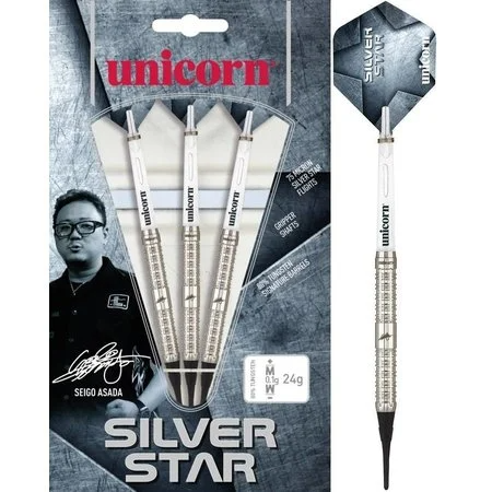 UNICORN SEIGO ASADA SILVERSTAR 80% SOFT TIP – FLÉCHETTES POINTE PLASTIQUE