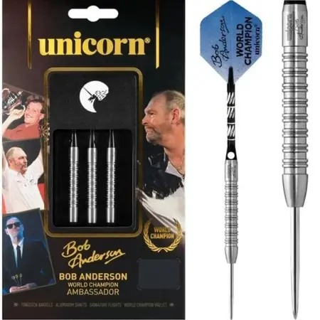 UNICORN WORLD CHAMPION BOB ANDERSON 90% TUNGSTEN – FLÉCHETTES POINTE ACIER