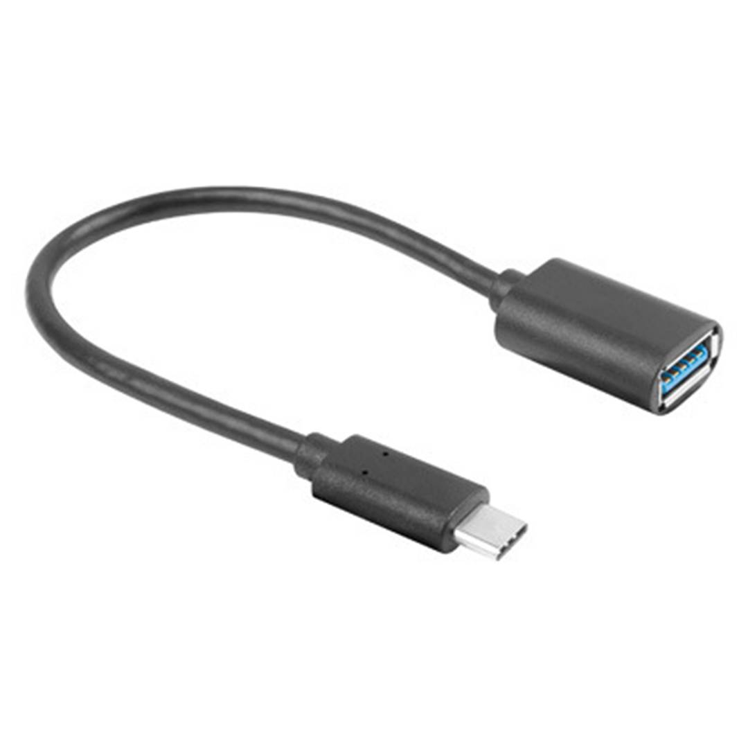 Adaptateur USB Lanberg USB-C mâle 3.1 vers USB-A femelle OTG noir 15 cm