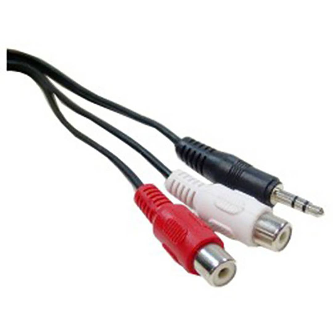 Câble audio mini-jack stéréo 3,5-M-H 2xRCA 1.8m