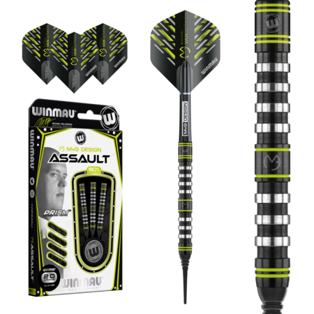 MICHAEL VAN GERWEN ASSAULT 90% SOFT TIP – FLÉCHETTES POINTE PLASTIQUE