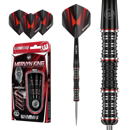 WINMAU MERVYN KING SPECIAL EDITION 90% – FLÉCHETTES POINTE ACIER