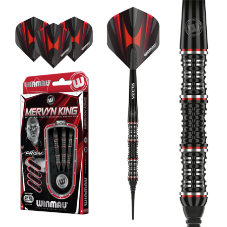 WINMAU MERVYN KING SPECIAL EDITION 90% SOFT TIP – FLÉCHETTES POINTE PLASTIQUE