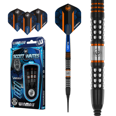 WINMAU SCOTT WAITES 90% SOFT TIP – FLÉCHETTES POINTE PLASTIQUE